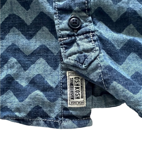 OshKosh B'Gosh Toddler Boys Denim Long Sleeve Button Down Shirt Size 2T - Picture 3 of 6
